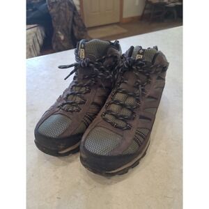 Columbia Charter Oak Mid Waterproof hiking boots green brown Men SZ 10 outdoors